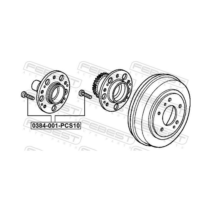 Rato varžtas FEBEST 0384-001-PCS10