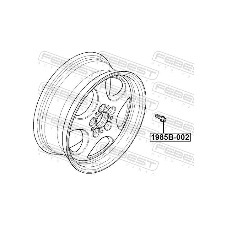Rato varžtas FEBEST 1985B-002