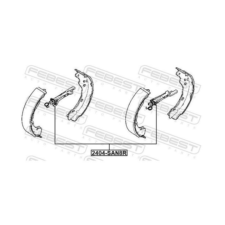 Reguliatorius, būgninis stabdys FEBEST 2404-SAN8R