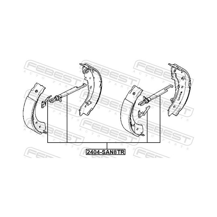 Reguliatorius, būgninis stabdys FEBEST 2404-SAN8TR