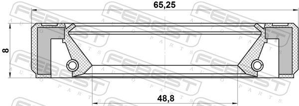 Veleno sandariklis, skirstomasis velenas FEBEST 95GBY-50650808R