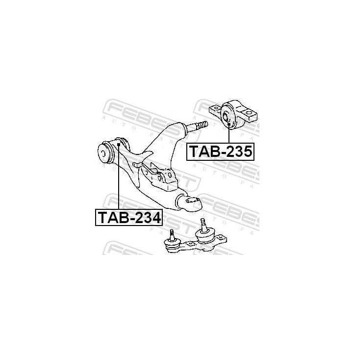 Pakabos komplektas FEBEST TAB-234