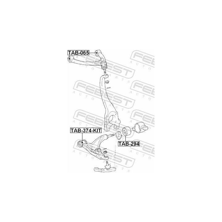 Pakabos komplektas FEBEST TAB-374-KIT
