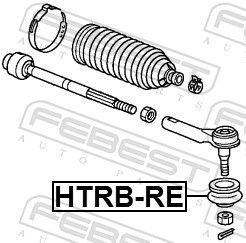 Remonto komplektas, vairo trauklės galas FEBEST HTRB-RE