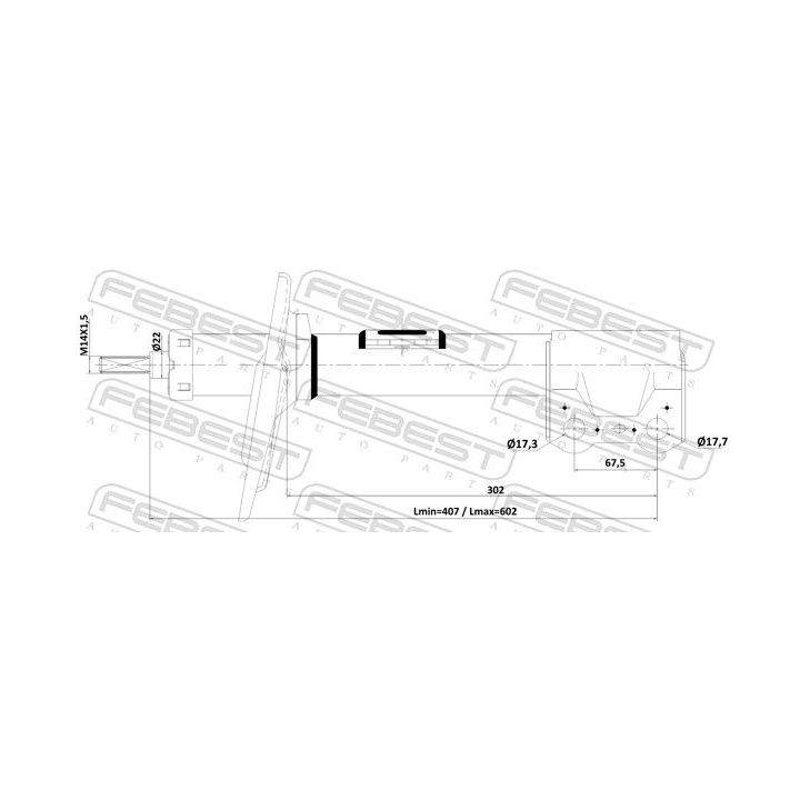 Amortizatorius FEBEST 01110-006FL