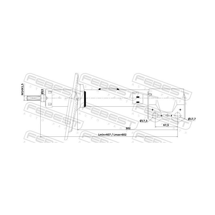 Amortizatorius FEBEST 01110-006FR