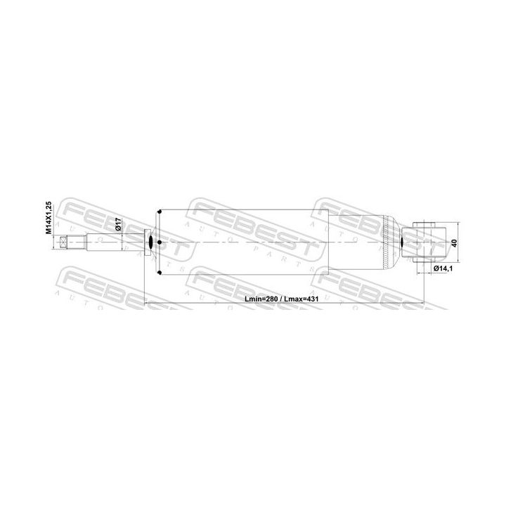 Amortizatorius FEBEST 01110-012F