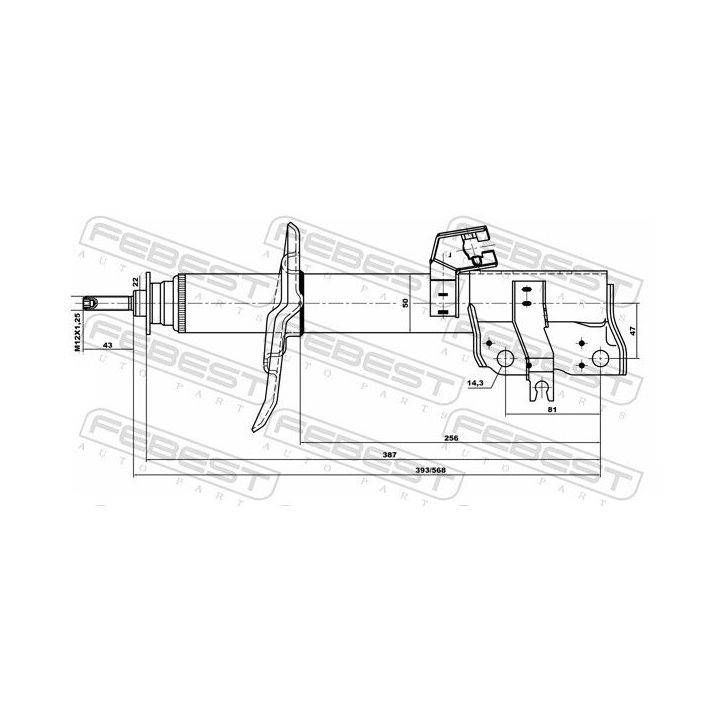 Amortizatorius FEBEST 02660800FL