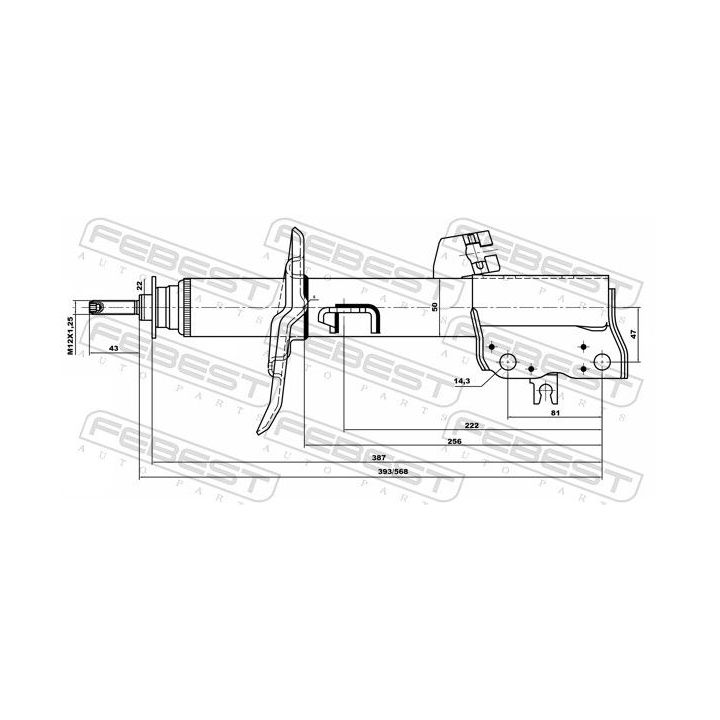 Amortizatorius FEBEST 02660801FR