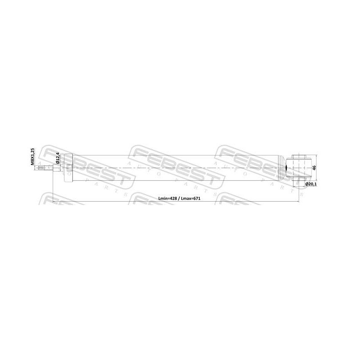 Amortizatorius FEBEST 05110-003R