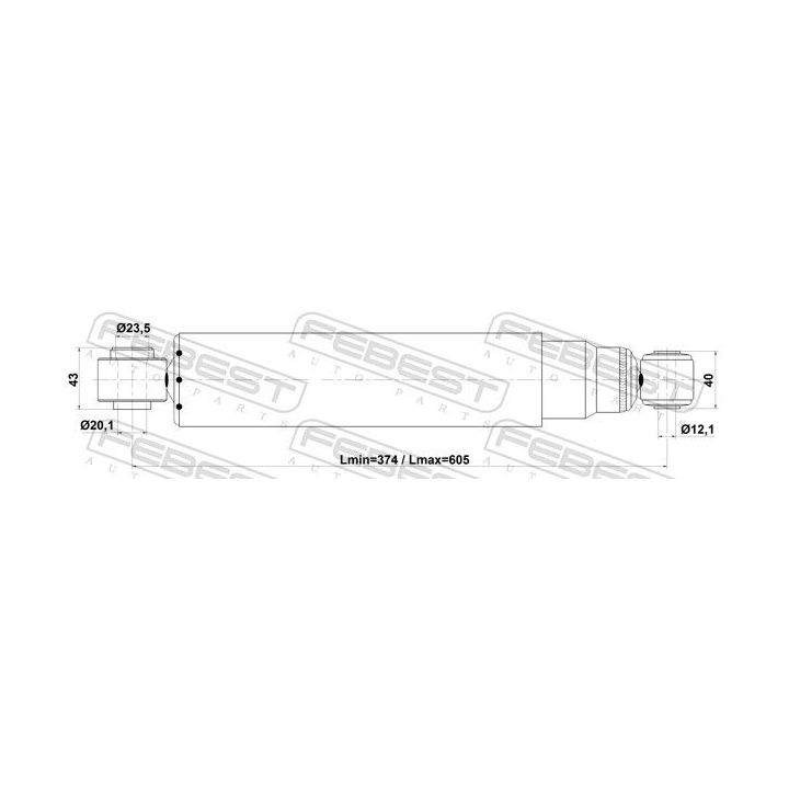 Amortizatorius FEBEST 05110-004R