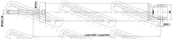 Amortizatorius FEBEST 05110-005R