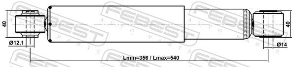 Amortizatorius FEBEST 05110-006R