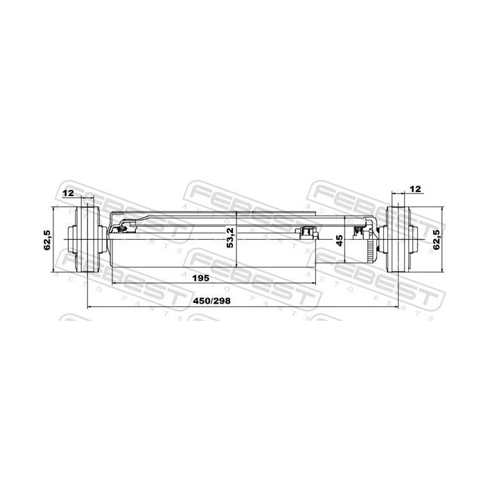 Amortizatorius FEBEST 05655636R
