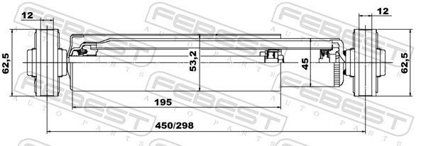 Amortizatorius FEBEST 05655636R