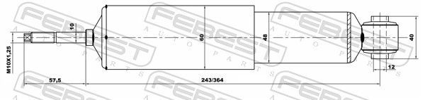 Amortizatorius FEBEST 05659976F