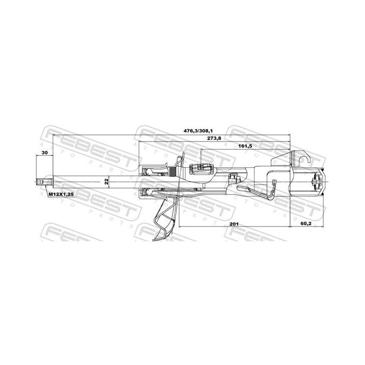 Amortizatorius FEBEST 05665298FL
