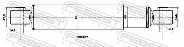 Amortizatorius FEBEST 07655548R