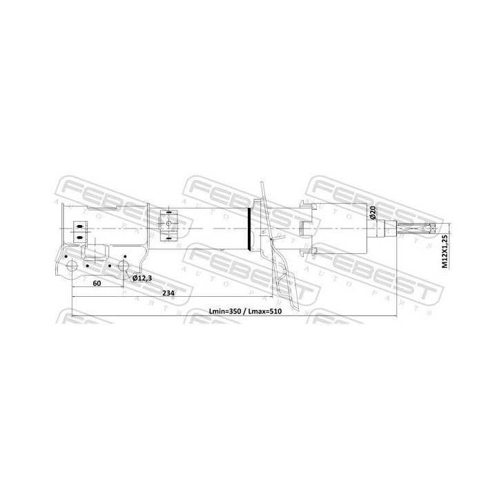 Amortizatorius FEBEST 12110-005FR