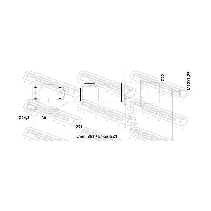 Amortizatorius FEBEST 12110-010FR
