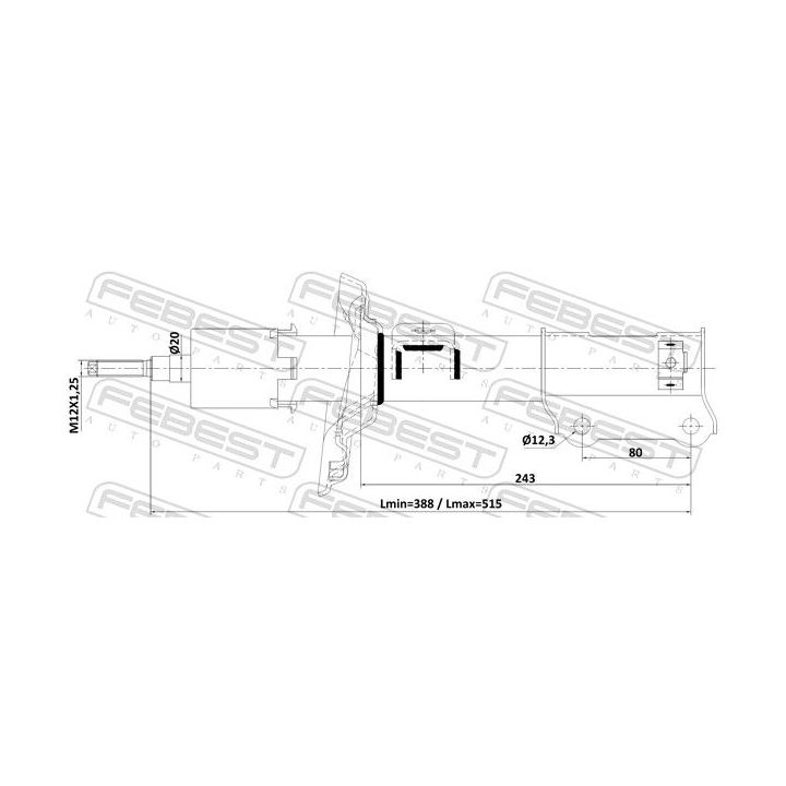 Amortizatorius FEBEST 12110-011FR