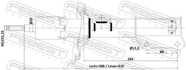 Amortizatorius FEBEST 12110-011FR
