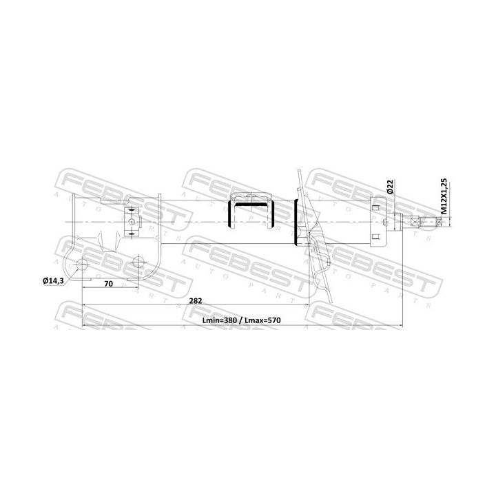 Amortizatorius FEBEST 12110-012FL
