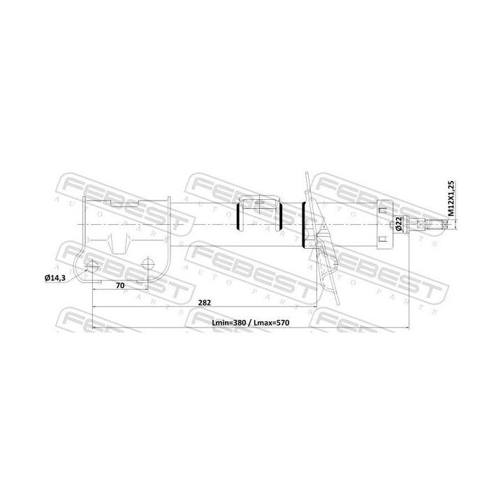Amortizatorius FEBEST 12110-012FR