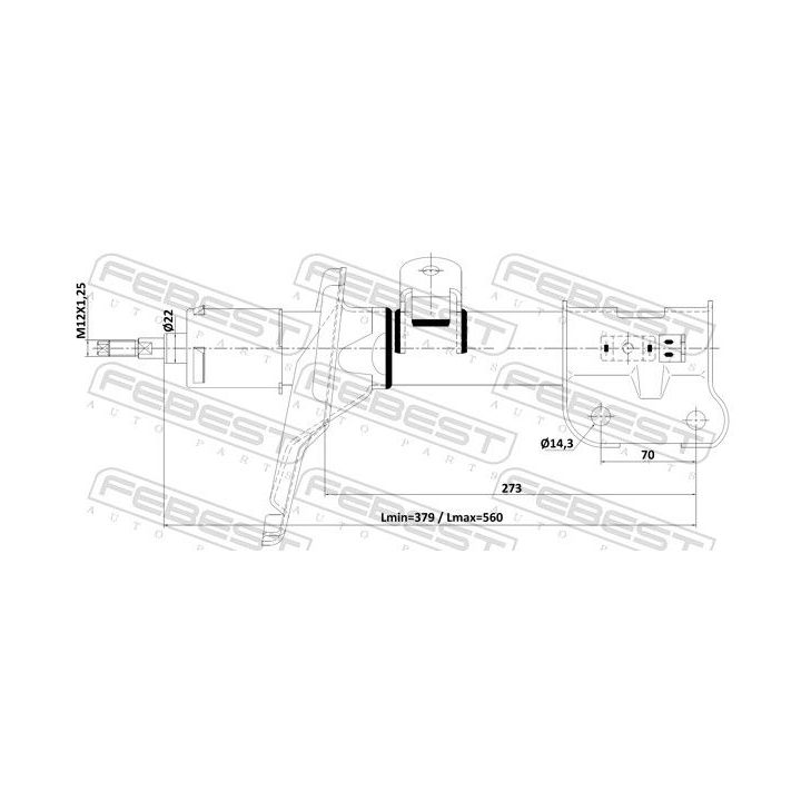 Amortizatorius FEBEST 12110-015FR