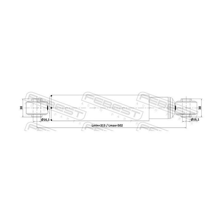 Amortizatorius FEBEST 12110-016R