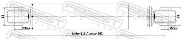 Amortizatorius FEBEST 12110-016R