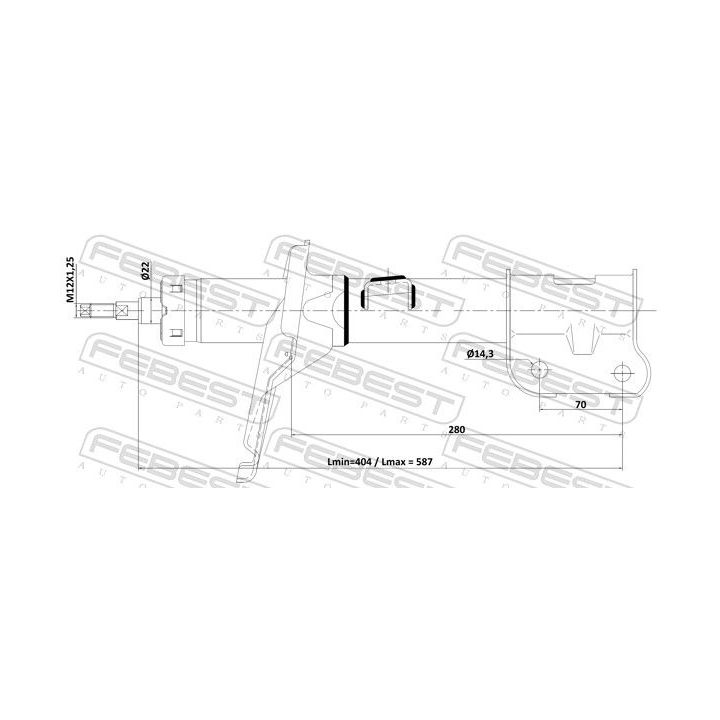 Amortizatorius FEBEST 12110-017FL