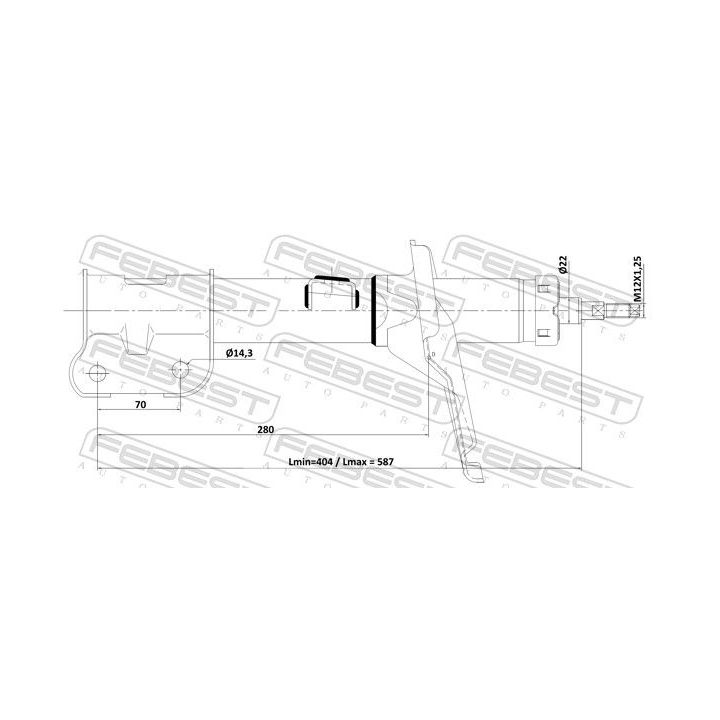 Amortizatorius FEBEST 12110-017FR