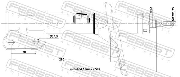 Amortizatorius FEBEST 12110-017FR