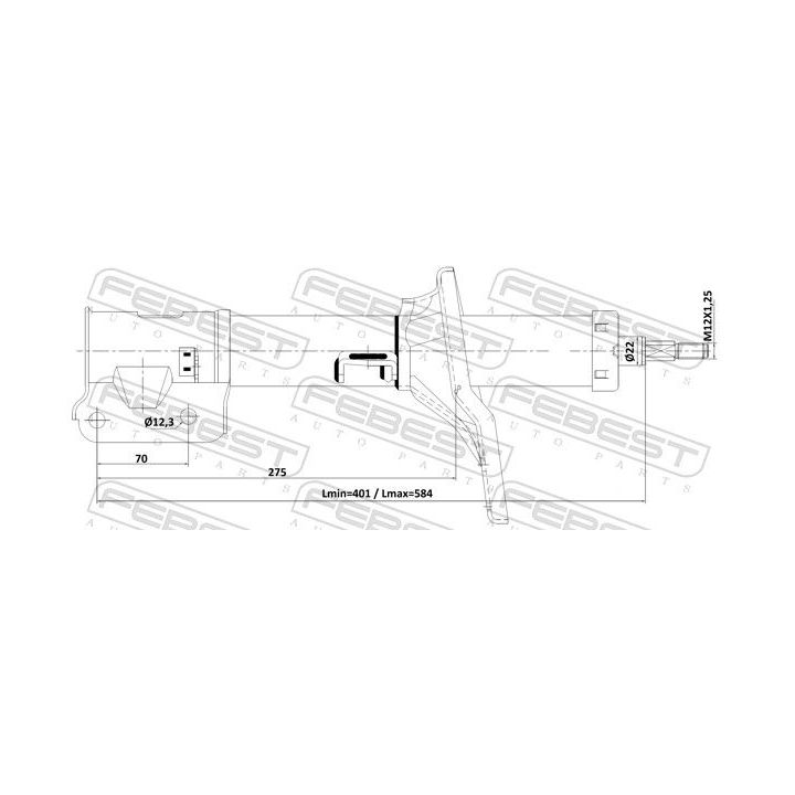 Amortizatorius FEBEST 12110-018FR