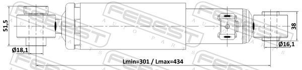 Amortizatorius FEBEST 12110-020R