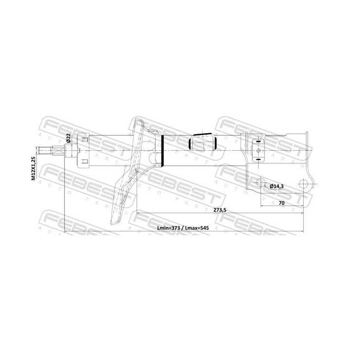 Amortizatorius FEBEST 12110-021FL