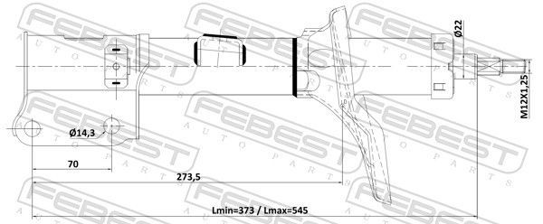 Amortizatorius FEBEST 12110-021FR