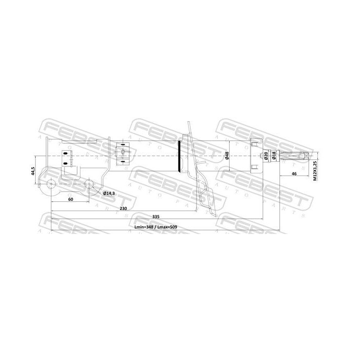 Amortizatorius FEBEST 12110-022FR