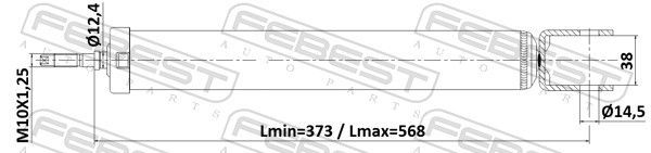 Amortizatorius FEBEST 12650756R