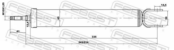Amortizatorius FEBEST 12650914R