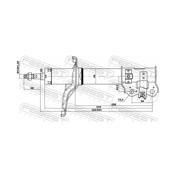 Amortizatorius FEBEST 12666482FL