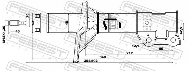 Amortizatorius FEBEST 12666492FL