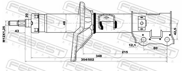 Amortizatorius FEBEST 12666493FR