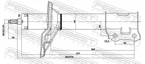 Amortizatorius FEBEST 12667890RL