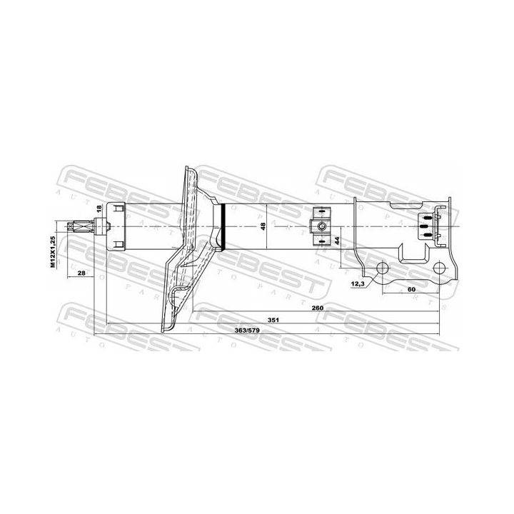Amortizatorius FEBEST 12667891RR