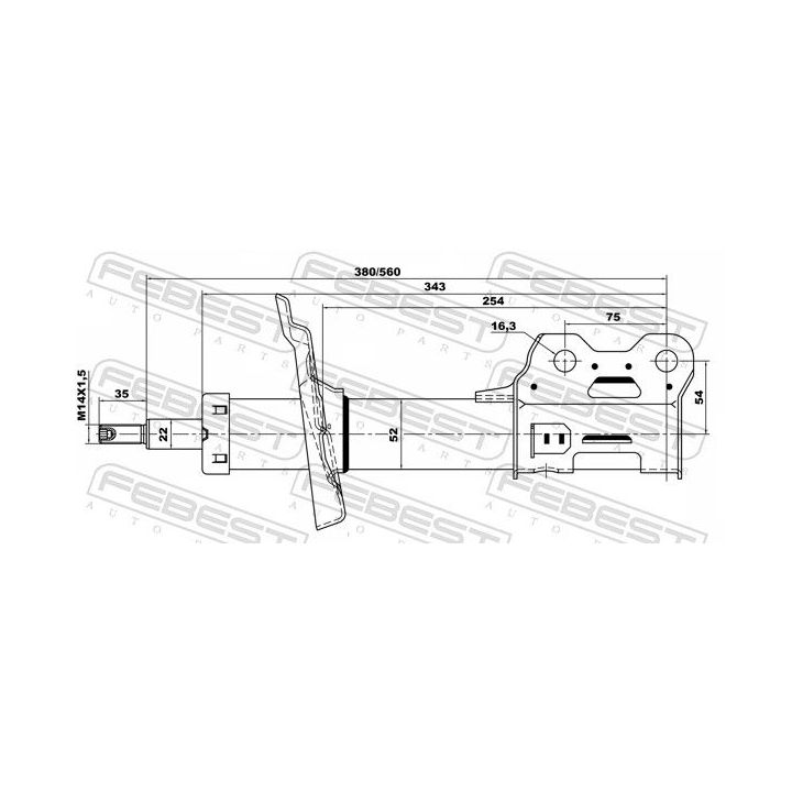 Amortizatorius FEBEST 18110-001FL