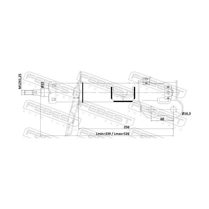 Amortizatorius FEBEST 22110-002FR