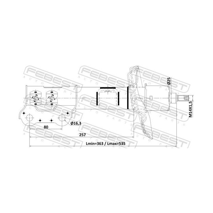 Amortizatorius FEBEST 22110-003FR