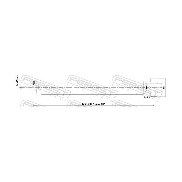 Amortizatorius FEBEST 22110-005R